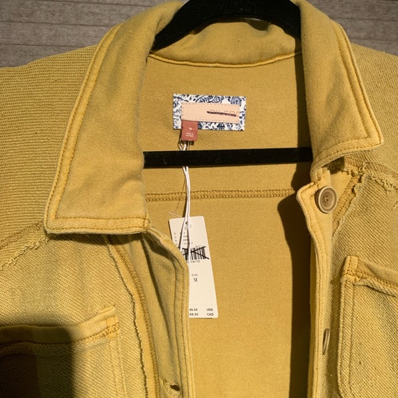 NWT Anthropologie Pilcro Shacket Yellow - Picture 3 of 4